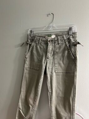 Anthropologie Hei Hei green skinny utility cargo pants ankle low rise